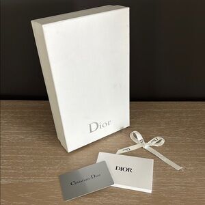 Christian Dior White Gift Box with Ribbon